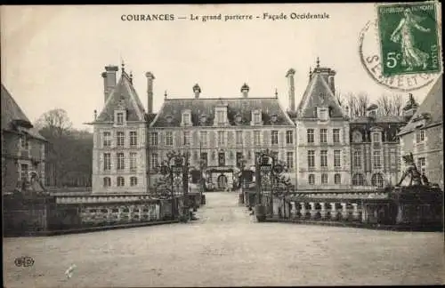 Ak Courances Essonne, Chateau, Le grand parterre