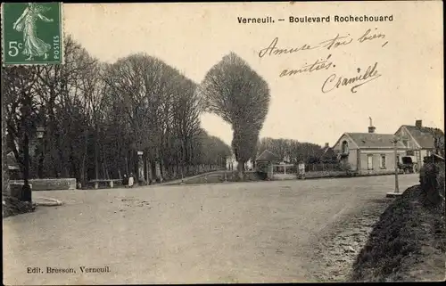 Ak Verneuil Eure, Boulevard Rochechouard