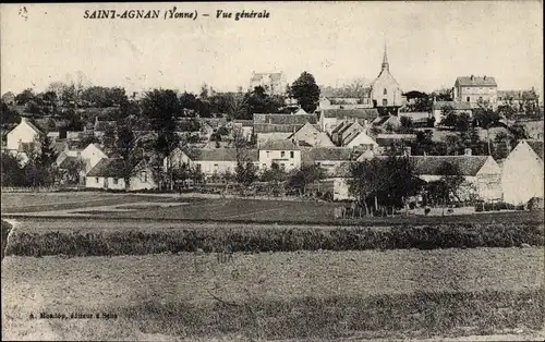Ak Saint Agnan Yonne, Vue generale