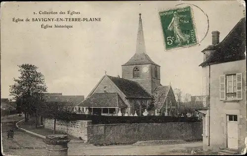 Ak Savigny en Terre Plaine Yonne, Eglise historique