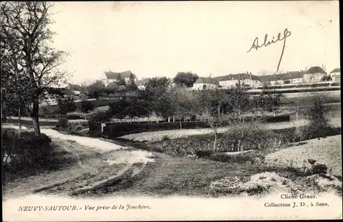 Ak Neuvy Sautour Yonne, Vue prise de la Jonchere