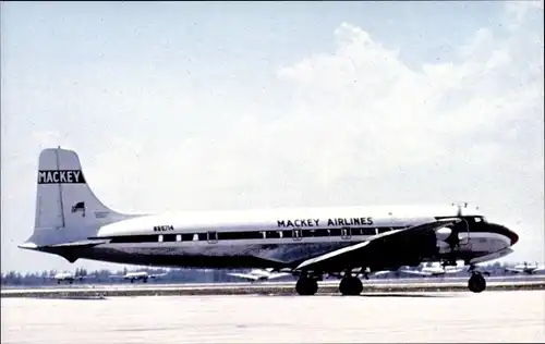 Ak Amerikanisches Passagierflugzeug, Mackey Airlines, Douglas DC-6