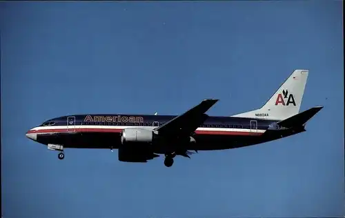 Ak Amerikanisches Passagierflugzeug, American Airlines, Boeing 737-3A4