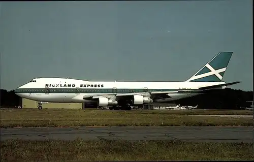 Ak Britisches Passagierflugzeug, Highland Express, Boeing 747-123