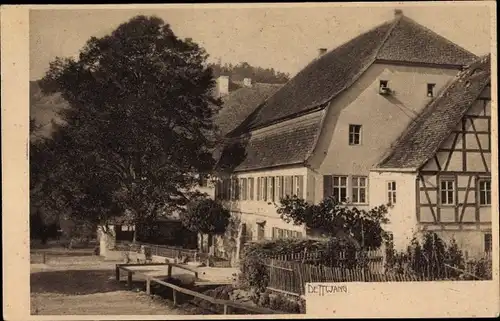 Ak Detwang Rothenburg ob der Tauber Mittelfranken, Gasthof