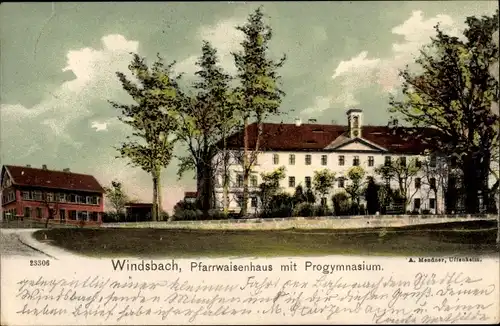 Ak Windsbach, Pfarrwaisenhaus mit Progymnasium