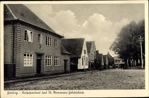 Ak Garding in Nordfriesland, Hauptpastorat, Th. Mommsens Geburtshaus