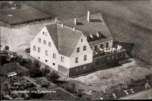 Ak Dalwigksthal Lichtenfels Hessen, Haus Thalblick, Fliegeraufnahme