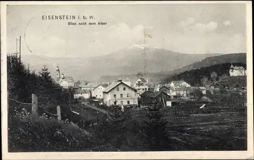 Ak Bayerisch Eisenstein im Bayrischen Wald, Gesamtansicht, Arber