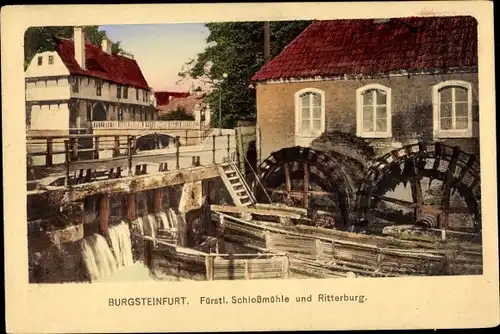 Ak Burgsteinfurt Steinfurt im Münsterland, Wassermühle, Schlossmühle, Ritterburg