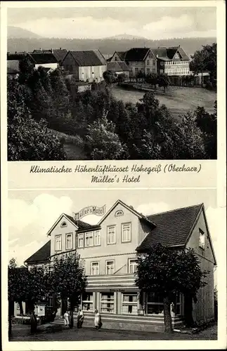 Ak Hohegeiß Braunlage im Oberharz, Müller's Hotel, Panorama