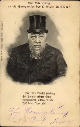 Ak Johannes Paulus Krüger,Präsident der südafrikanischen Transvaalrepublik
