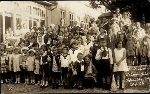 Foto Ak Gruppenbild Kinder, Einschulung 1927, Schultüten