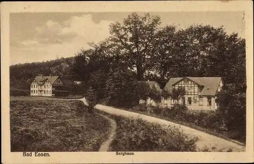 Ak Bad Essen in Niedersachsen, Berghaus, Wegpartie