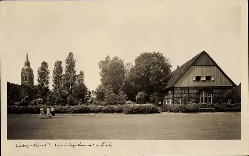 Ak Castrop Rauxel im Ruhrgebiet, Gemeindegasthaus, Evang Kirche