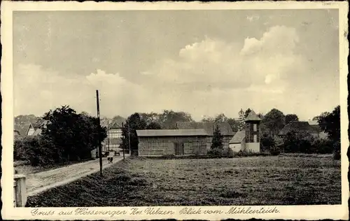 Ak Hösseringen Suderburg Niedersachsen, Blick vom Mühlenteich