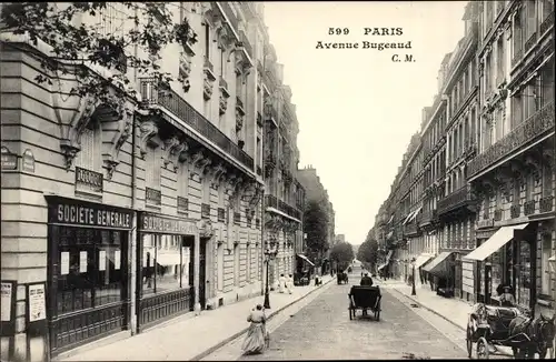 Ak Paris XVI, Avenue Bugeaud, Societe General