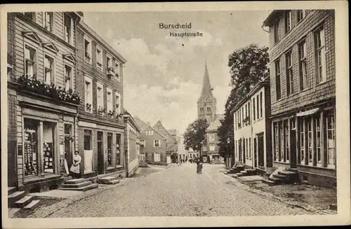 Ak Burscheid in Nordrhein Westfalen, Hauptstraße, Kirche