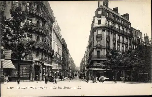 Ak Paris XVIII., La Rue Simart