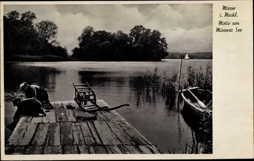 Ak Mirow Mecklenburgische Seenplatte, Motiv am Mirower See