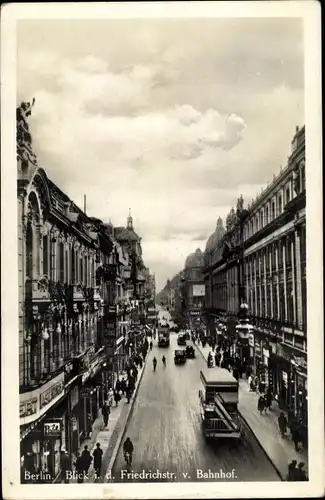 Ak Berlin Mitte, Blick in die Friedrichstraße