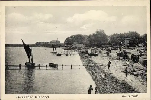 Ak Niendorf Timmendorfer Strand, am Strand