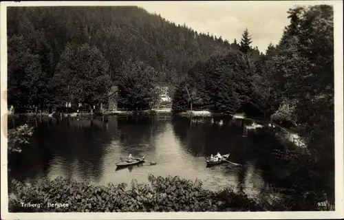 Ak Triberg im Schwarzwald, Bergsee, Ruderpartie