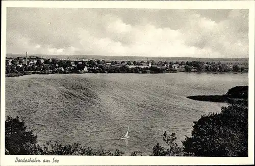 Ak Bordesholm Schleswig Holstein, Panorama über den See
