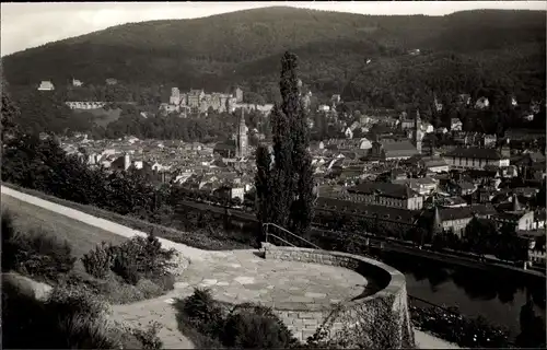 Ak Heidelberg am Neckar, Blick vom Philosophengärtchen