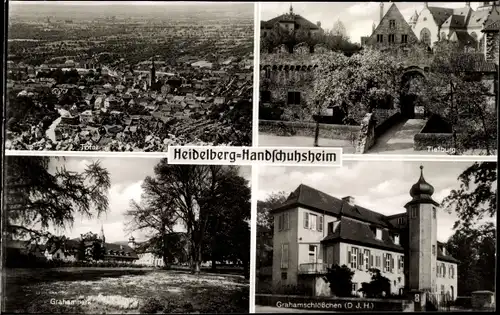 Ak Handschuhsheim Heidelberg am Neckar, Total, Tiefburg, Grahamschlößchen, Park