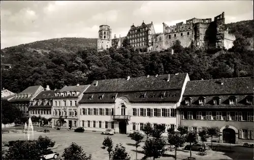 Ak Heidelberg am Neckar, Karlsplatz, Burg