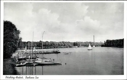 Ak Wedau Duisburg im Ruhrgebiet, Barbara See