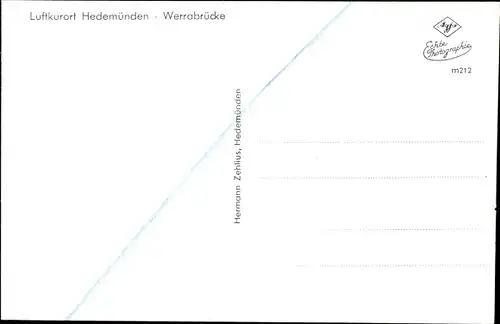 Ak Hedemünden Hann. Münden in Niedersachsen, Blick auf den Ort, Werrabrücke