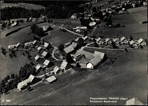 Ak Trogen Kanton Appenzell Ausserrhoden, Pestalozzi Kinderdorf, Luftaufnahme