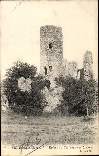 Ak Villeconin Essonne, Ruines du Chateau de la Grange