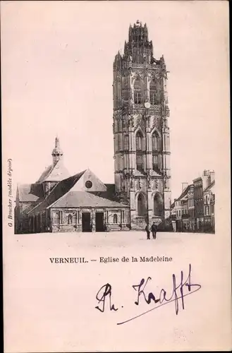 Ak Verneuil Eure, Eglise de la Madeleine