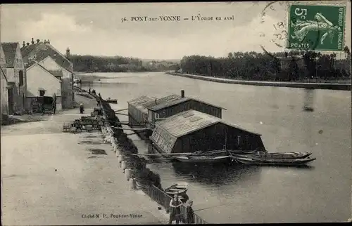 Ak Pont sur Yonne, L'Yonne en aval