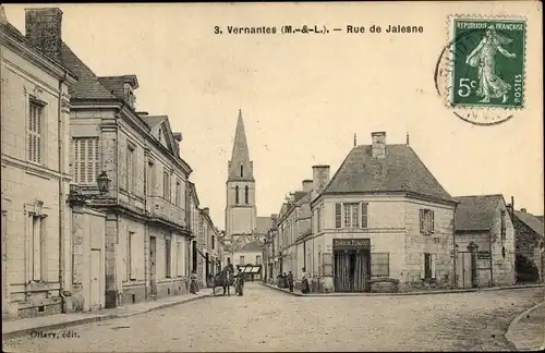 Ak Vernantes Maine et Loire, Rue de Jalesne