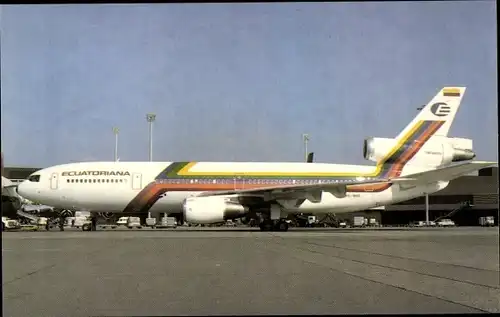 Ak Ecuadorianisches Passagierflugzeug, Ecuatoriana, McDonnell Douglas DC-10-30