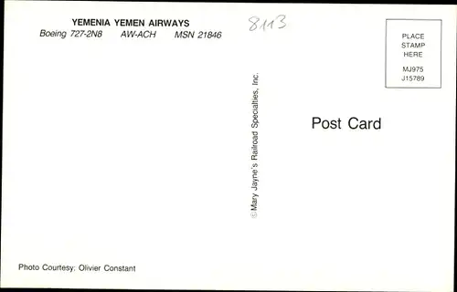 Ak Jemenitisches Passagierflugzeug, Yemenia Yemen Airways, Boeing 727-2N8