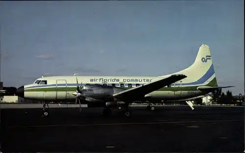 Ak Amerikanisches Passagierflugzeug, Air Florida Commuter, Convair 580