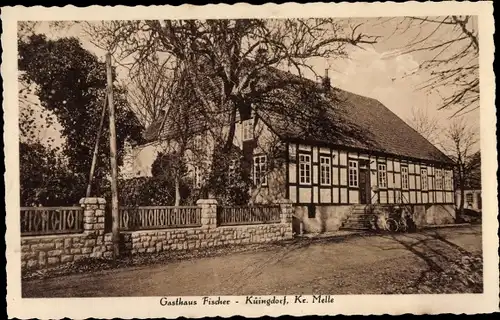 Ak Küingdorf Neuenkirchen Melle, Gasthaus Fischer, Fachwerkhaus