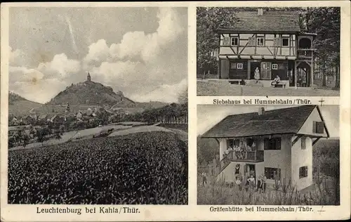 Ak Seitenroda in Thüringen, Leuchtenburg, Siebshaus bei Hummelshain, Gräfenhütte