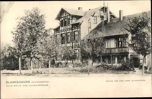 Ak Bad Blankenburg in Thüringen, Schwarzatal, Villa Emilia, Schweizerhaus