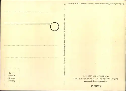 Künstler Ak Wiesenblumen der Heimat 20, Jugendherbergsgroschen, Pastinak