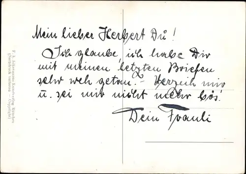 Künstler Ak Destouches, J. v., Rosenstrauß