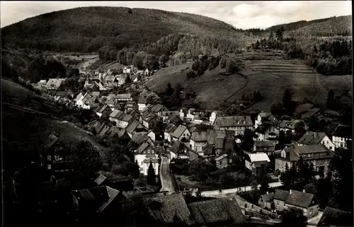 Ak Bad Grund im Harz, Blick vom Knollen