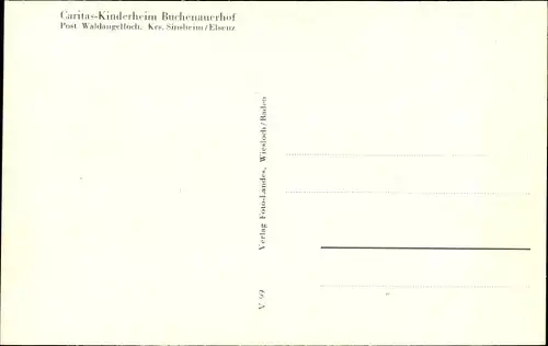 Ak Buchenauerhof Sinsheim, Blick aufs Caritas Kinderheim