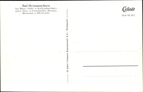 Ak Pömbsen Bad Driburg in Westfalen, Bad Hermannsborn, Kurhaus Terrasse