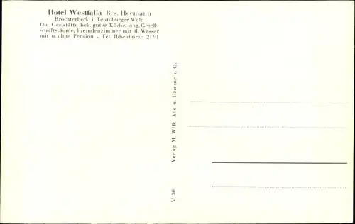 Ak Brochterbeck Tecklenburg in Nordrhein Westfalen, Hotel Westfalia, Dreikaiserstuhl, Hockendes Weib